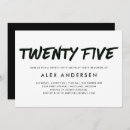 Search for twenty five birthday invitations Minimal