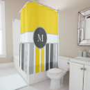Search for yellow and gray shower curtains White