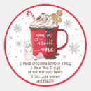 Search for instructional stickers Hot chocolate bomb