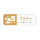 Search for graduation gold return address labels Modern