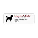 Search for miniature poodle return address labels Silhouette