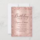 Search for rose gold 13th birthday invitations Glitter