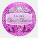 Search for silver hot pink stickers Sweet 16