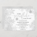 Search for silver white baby shower invitations Shower by mail