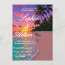 Search for beach sunset wedding invitations Tropical