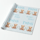 Search for twins wrapping paper Blue