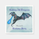 Search for dragons napkins Birthday