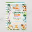 Search for dinosaur roar invitations Blue green yellow