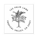 Search for tropical leaf rubber stamps Palm tree