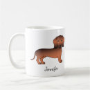 Search for red hair mugs Wiener dog