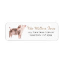 Search for pig return address labels Watercolor