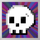 Search for 8 bit pixel art posters Skull