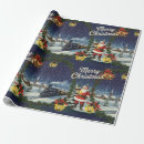 Search for holiday train wrapping paper Snow