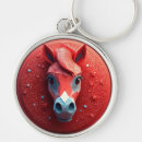 Search for red horse key rings White