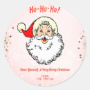 Search for vintage merry christmas stickers Santa claus