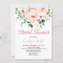 Search for pink floral bridal shower invitations Elegant modern floral