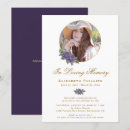 Search for memorial service invitations Purple