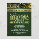 Search for the hunt is over bridal shower invitations Camo