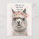 Search for happy llama postcards Watercolor