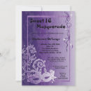 Search for purple masquerade birthday invitations Sweet