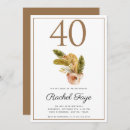 Search for boho 40th birthday invitations Fortieth