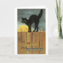 Search for full moon halloween cards Black cat
