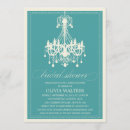 Search for chandelier bridal shower invitations Blue