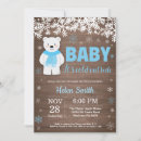 Search for rustic baby boy shower invitations Snowflake