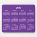 Search for simple calendars mousepads White