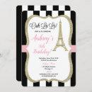 Search for girls paris birthday invitations French