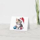 Search for grey cat christmas cards Kittens