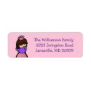Search for pink princess return address labels Purple