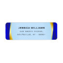 Search for blue gold return address labels Logo