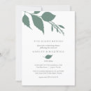 Search for green and white rehearsal dinner invitations Botanical