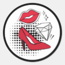 Search for red diamond stickers Modern