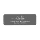 Search for charcoal grey return address labels Elegant
