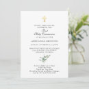 Search for greenery gold cross christening invitations Girl