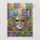 Search for feather mask postcards Nola