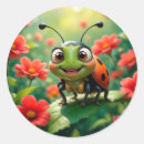 Search for red and green ladybug stickers Leaf