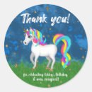 Search for turquoise thank you stickers Unicorn