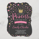 Search for gold crown baby shower invitations Little princess