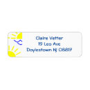 Search for blue water return address labels Sun