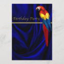 Search for macaw birthday invitations Blue