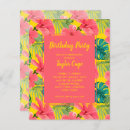 Search for tropical flowers birthday invitations Floral