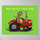 Search for funny tractor posters Cow