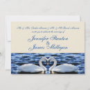 Search for two swans invitations Heart