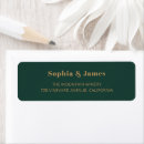 Search for green and gold return address labels Elegant