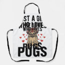Search for pug love aprons Puppy