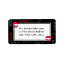 Search for hugs and kisses return address labels Red