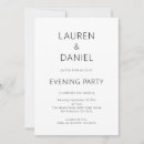 Search for evening party invitations Black and white